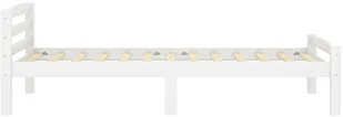 vidaXL Lumarko Rama łóżka, biała, lite drewno sosnowe, 90 x 200 cm! 322068 - Łóżka - miniaturka - grafika 4