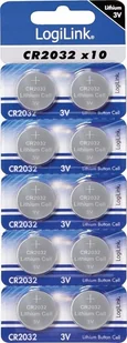 LogiLink radiowego 3 V CR2032 bateria litowa guzikowa/(10er Pack), do dieverse urządzeń takich jak np. komputer systemu BIOS, zegarki,-kluczyki samochodowe, kalkulator, fernbedieungen, itp. CR2032B10 - Baterie i akcesoria - miniaturka - grafika 2