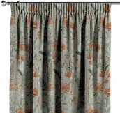 Zasłony - Dekoria pl pl Zasłona na taśmie marszczącej 1 szt. kolorowe kwiaty na szarym tle 1szt 130 × 260 cm Flowers 300-143-70 - miniaturka - grafika 1