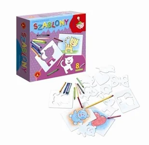 Alexander Szablony do odrysowywania do rysowania + kredki - Zabawki kreatywne - miniaturka - grafika 2