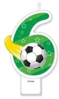MK Świeczka cyferka Piłka Nożna - 6 - sześć SWI39-6 - Urodziny dla dorosłych - miniaturka - grafika 2