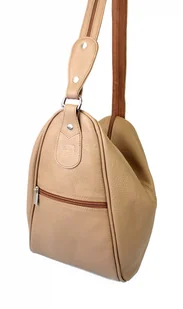 ELKOR (PL) Plecak Skórzany ELKOR (PL) Jowita De Luxe Skóra Naturalna Licowa CAPPUCINO - Torebki damskie - miniaturka - grafika 5