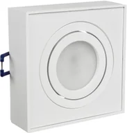 Oprawy, klosze i abażury - Maclean Punktowa oprawa sufitowa dla źródeł światła MR16/GU10 kolor biały 94x94x32mm kwadratowa alu MCE464 W CEN-73226 - miniaturka - grafika 1