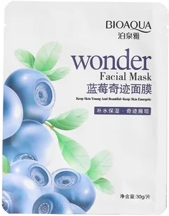 BIOAQUA BIOAQUA - Wonder Facial Mask - Maska do twarzy w płacie z ekstraktem z borówki amerykańskiej BIOPEBAM - Maseczki do twarzy - miniaturka - grafika 2