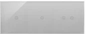 Wyłączniki światła i elektryczne - Simon Panel dotykowy Simon 54 Touch DSTR3112/71 S54 Touch 3 moduły 1 pole dotykowe + 1 pole dotykowe + 2 pola dotykowe poziome srebrny - miniaturka - grafika 1