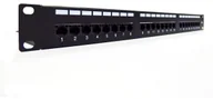 Panele krosownicze - Digitus Patch panel 19" 24 porty, kat.6, S/FTP, 1U, wspornik kablowy, czarny (kompletny) DN-91624S-EC - miniaturka - grafika 1
