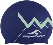 Pływanie - Aquafeel zig zag silicone cap niebieski - miniaturka - grafika 1