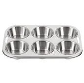 Akcesoria gastronomiczne - Vogue Forma na 6 muffinek | 190x270mm | stal nierdzewna E714 - miniaturka - grafika 1