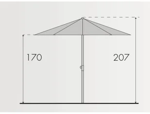 Doppler Parasol plażowy Windprofi, niebieski, 200x170 cm - Parasole ogrodowe - miniaturka - grafika 7