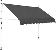 Markizy - vidaXL Markiza zwijana ręcznie, 250 cm, antracytowa - miniaturka - grafika 1
