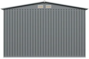 vidaXL Szopa ogrodowa, antracytowa, stalowa, 257 x 205 x 178 cm - Altany ogrodowe - miniaturka - grafika 7