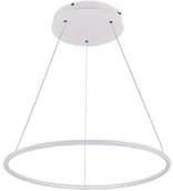 Lampy sufitowe - Mdeco LAMPA wisząca MDECO SLIM/000012/3000/W metalowa OPRAWA futurystyczna LED 43W 3000K zwis pierścień ring IP44 biały - miniaturka - grafika 1