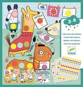 Zabawki kreatywne - Djeco zestaw artystyczny z naklejkami kolorowe Kropki DJ09044 - miniaturka - grafika 1