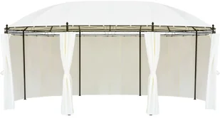 vidaXL Altana ogrodowa kolor śmietankowy 530x350x265 cm 42138 - Parasole ogrodowe - miniaturka - grafika 6