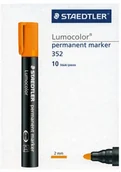Markery permanentne - Staedtler 352  4 marker Lumocolor permanent końcówka okrągła, 2 MM, 10 sztuk, pomarańczowy 352-4 - miniaturka - grafika 1