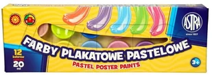 Astra Farby plakatowe pastelowe 12 kolorów 20ml - Farby i media malarskie - miniaturka - grafika 4