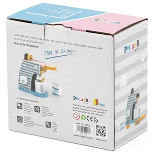 VIGA Toys Drewniany ekspres do kawy z akcesoriami z serii PolarB 44018 - Zabawki AGD - miniaturka - grafika 6