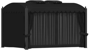 vidaXL Altana ogrodowa z zasłonami, 3 x 4 m, antracytowa, aluminium 48056 - Altany ogrodowe - miniaturka - grafika 4
