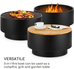 Blumfeldt Blumfeldt Pompeji, misa paleniskowa i grill, 60 cm średnicy, stal GDI11-Pompeji - Paleniska ogrodowe - miniaturka - grafika 3