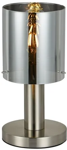 Italux Biurkowa LAMPA skandynawska SARDO TB-5581-1-SC+SG loftowa LAMPKA szklana tuba biurkowa stojąca nikiel przydymiona TB-5581-1-SC+SG - Lampy sufitowe - miniaturka - grafika 2