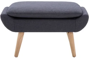 vidaXL Podnóżek tapicerowany, 73 x 43 x 42 cm, ciemnoszary - Inne meble do salonu - miniaturka - grafika 4