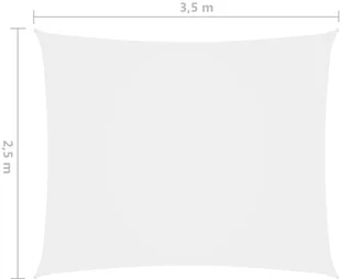 VidaXL Prostokątny żagiel ogrodowy, tkanina Oxford, 2,5x3,5 m, biały 135261 VidaXL - Parasole ogrodowe - miniaturka - grafika 6