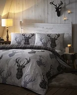 Pościel dla dzieci - De Cama De CAMA Tartan Check jeleń zestaw pościeli, Poszewka na kołdrę, szare/czarne, King 12395546 - miniaturka - grafika 1