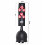 Worki treningowe - Worek Bokserski Stojący czarny 50 x W165 cm - miniaturka - grafika 1