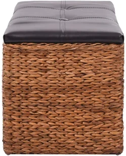 vidaXL Ławka z 2 koszami, trawa morska, 71 x 40 x 42 cm, brązowa vidaXL - Ławki do przedpokoju - miniaturka - grafika 5