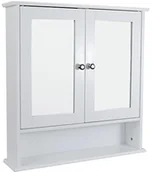 Szafki łazienkowe - Bath Vida Milano dwudrzwiowa szafka z lustrem z regał, biały łazienkowymi od  333374 - miniaturka - grafika 1