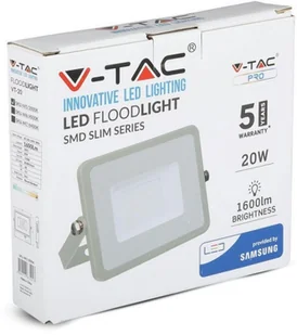 v-tac Projektor LED V-TAC 20W SAMSUNG CHIP Czujnik Ruchu Funkcja Cut-OFF Biały VT-20-S 6400K 1600lm - Lampy pozostałe - miniaturka - grafika 19