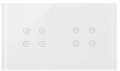 Wyłączniki światła i elektryczne - Simon Panel dotykowy Simon 54 Touch DSTR244/70 2 moduły 4 pola dotykowe 4 pola dotykowe biała perła DSTR244/70 - miniaturka - grafika 1