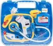 Zabawy w naśladowanie dorosłych - MalPlay Mały doktor dla dzieci z akcesoriami WALIZKA Niebieska - miniaturka - grafika 1
