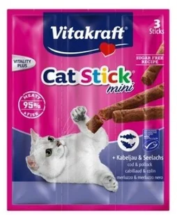 Vitakraft Cat Stick Mini kabanosy dla kota dorsz 3szt - Suplementy i witaminy dla kotów - miniaturka - grafika 2