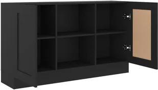 vidaXL Szafka, czarna, 120 x 30,5 x 70 cm, płyta wiórowa 802778 - Szafki do salonu - miniaturka - grafika 5
