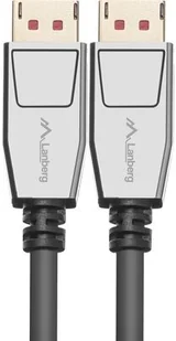 LANBERG Kabel DisplayPort Lanberg M/M v1.4 1m 8K czarny CA-DPDP-20CU-0010-BK - Kable - miniaturka - grafika 2