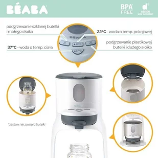 Beaba Bibexpresso Ekspres do mleka 2w1 White/grey - Podgrzewacze butelek i sterylizatory - miniaturka - grafika 7