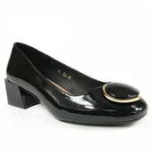 Półbuty damskie - Sergio Leone Półbuty damskie PB 123 czarny lakier PB 123 czarny lakier - miniaturka - grafika 1