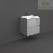 Umywalki - RAK Ceramics Ceramics ZESTAW JOY UMYWALKA & SZAFKA PODUMYWALKOWA PODWIESZANA 60CM SZARA SETJOYWH060UGY - miniaturka - grafika 1