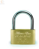 Walentynki - Kłódka mosiężna dla zakochanych z grawerem - miniaturka - grafika 1