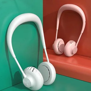 Wentylator Hurtel Przenośny wentylator wiatrak na szyję akumulator 1800 mAh + kabel micro USB niebieski 61412-0 - Wentylatory - miniaturka - grafika 19