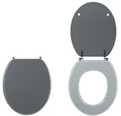 Deski sedesowe - Wirquin wirquin Bi-Color Line 20719739 deska sedesowa WC, anthrazitgrauer pokrywą, jasnoszarym okulary - miniaturka - grafika 1