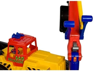 ENERO Buldożer Ładowarka Z Koparką 140X37X36Cm Koła 200Mm Czerwono Żółty victoriasport-1014036-0 - Samochody i pojazdy dla dzieci - miniaturka - grafika 2