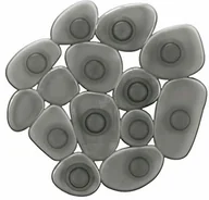 Dywaniki łazienkowe - Kleine Wolke Mała chmura Sassolino Minis, PCW, kolor szary dymny, zestaw 6-częściowy - miniaturka - grafika 1