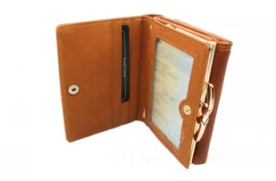 Monkey Maker Portfel Damski Skórzany 12 cm Klamra I Klapka Skóra Naturalna - Portfele - miniaturka - grafika 5