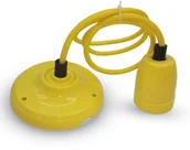 Oprawy, klosze i abażury - v-tac Oprawka Porcelanowa z Przewodem Żółta V-TAC VT-7998 - miniaturka - grafika 1