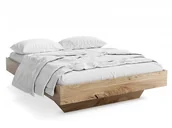 Łóżka - Magnat Meble Łóżko Dębowe 180x200cm Lewitujące Bergamo - miniaturka - grafika 1