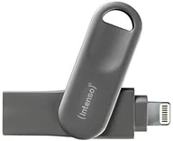 Pendrive - Intenso 3535590 iMobile Line Pro USB-Stick USB 3.0 W zestawie Lightning Connector, Mobile rozszerzenie pamięci do Apple iPhone/iPad/Mac Czarny, antracytowy 64GB 3535590 - miniaturka - grafika 1