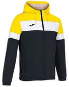 Kurtki i kamizelki sportowe męskie - Joma Joma Męska kurtka przeciwdeszczowa Crew Iv czarny czarny/żółty XXS 101576.109 - miniaturka - grafika 1