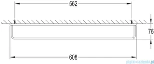 Omnires Darling wieszak na ręcznik złoty DA70216ZL - Wieszaki łazienkowe - miniaturka - grafika 2